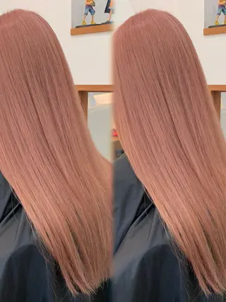 ロング ミルクティーベージュ 近鉄奈良駅　向田のヘアスタイル