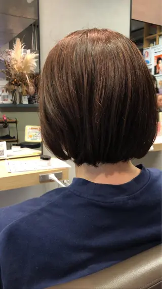 ショート ヘアアレンジ 🎀縮毛矯正.暗髪 .艶髪🩶ちひろのヘアスタイル