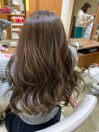 ロング カラー 藤原 克宏のヘアスタイル