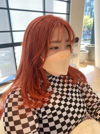 セミロング カラー 増井 彩乃のヘアスタイル