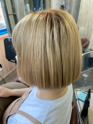 ミディアム カットパーマ✂️ 小坂田玲亜のヘアスタイル