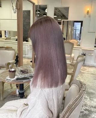セミロング カラー ハイトーン/ 艶カラー🫧竹村柾則のヘアスタイル