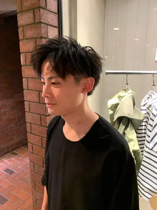 ショート カラー パーマ メンズ メンズカット　文山 翔世のヘアスタイル