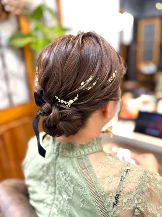 ミディアム ヘアアレンジ 伊藤 栄子のヘアスタイル