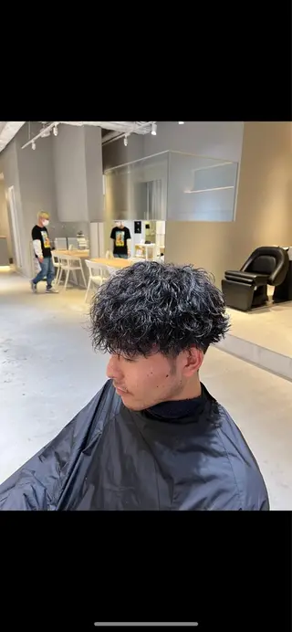 パーマ メンズ 山内 優成のヘアスタイル