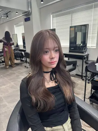 ロング カラー ヘアアレンジ Over hair_ misakiのヘアスタイル