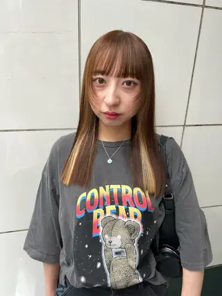 ミディアム カラー 高畑 恵莉 👒 暖色 / 艶髪 🧺のヘアスタイル