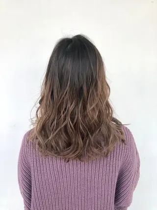 セミロング カラー 東條 克義のヘアスタイル