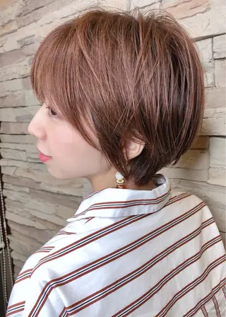 ショート 韓国風レイヤー ショート/犬塚 優介のヘアスタイル