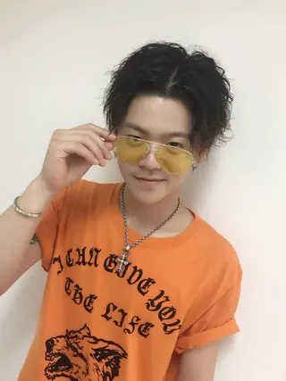 ショート カラー パーマ ヘアアレンジ メンズ ネイル マツエク・マツパ 吉川 宙翔のヘアスタイル