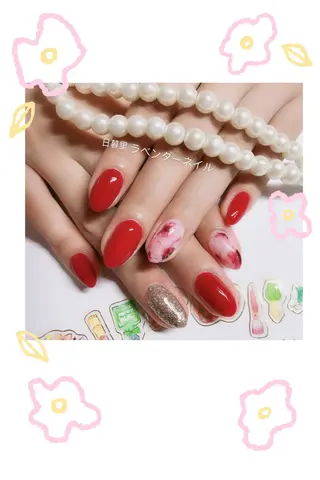 ネイル ラベンダー💖日暮里 ルル💖ネイルのネイルデザイン