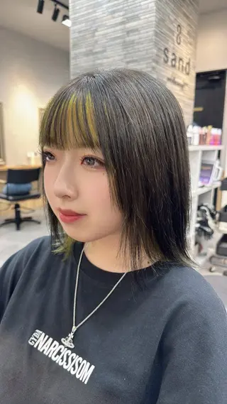 カラー 縮毛矯正/髪質改善 インナーカラーせいぎのヘアスタイル