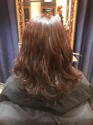 ミディアム カラー 縮毛矯正×髪質改善 店長　DAITOのヘアスタイル