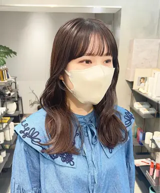 ロング カラー ウルフ🦋顔まわり ❤︎ ͛MEIのヘアスタイル