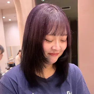 ミディアム カラー レイヤー/柔らか 透明感カラー/ゆきなのヘアスタイル