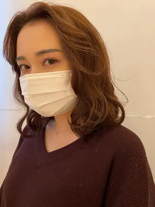 ミディアム 勝沼 佑季のヘアスタイル