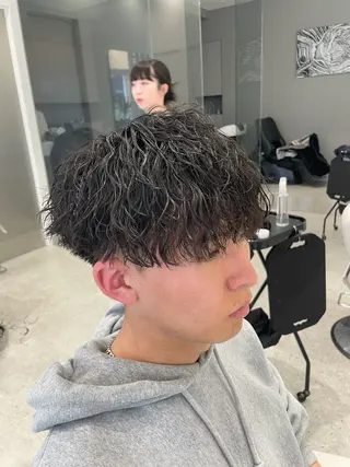 パーマ メンズ 無料ショートモデル 募集中❗️秋山ひらいのヘアスタイル