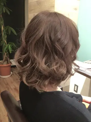 ミディアム パーマ aroot 町田駅徒歩10秒のヘアスタイル