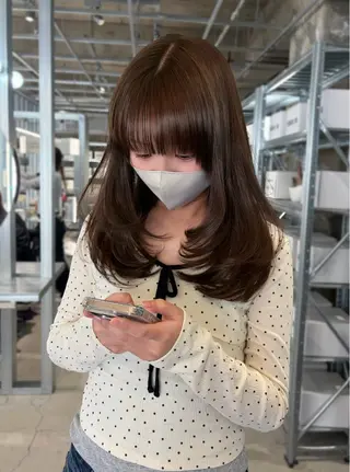 ミディアム カラー ダブルカラー/レイヤ ーカット 🤍ゆきなのヘアスタイル