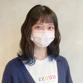 ミディアム カラー 髪質改善⌇透明感 カラー⌇川上葵のヘアスタイル