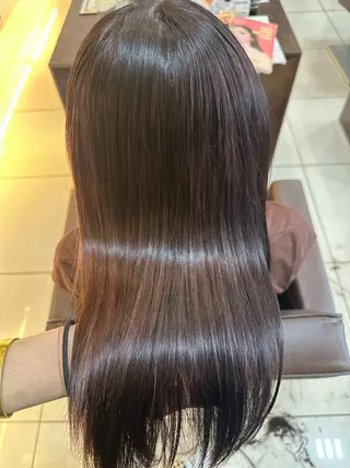 セミロング カラー 海外風センターパート 健人のヘアスタイル