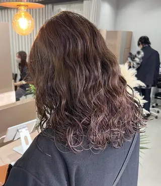 パーマ miyu  / 柔らかい透明感カラーのヘアスタイル