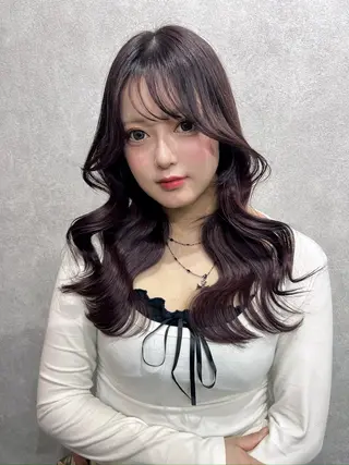 セミロング maya/顔まわり /レイヤーカットのヘアスタイル
