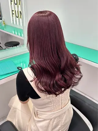 セミロング カラー トレンド暖色ヘア🍒 miu🍒のヘアスタイル