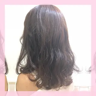 セミロング カラー 🍒前川 🍒のヘアスタイル