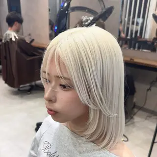 ミディアム カラー 矢島颯哉/ハイトーン ブリーチカラー💎のヘアスタイル