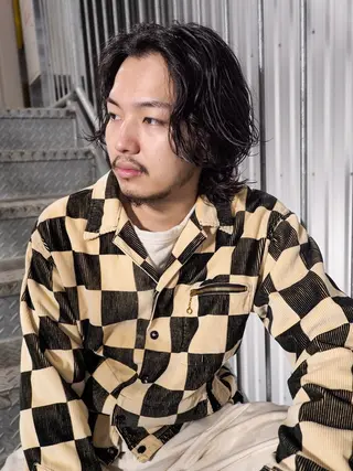 ロング パーマ メンズ メンズ特化❤️‍🔥 パーマ職人江口佳乃のヘアスタイル