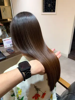 ロング 地毛風ストレート/ 髪質改善/榎本流行のヘアスタイル