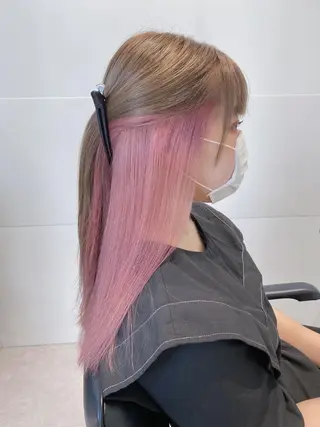 セミロング カラー 鈴木/ニュアンス パーマ/メンズのヘアスタイル