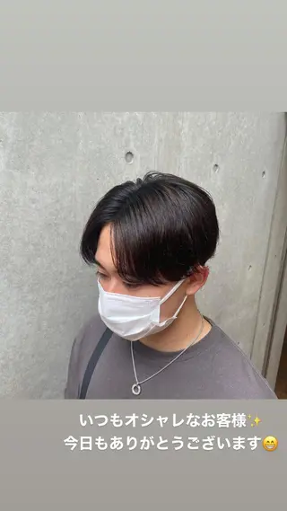 ショート パーマ メンズ 梅田茶屋町メンズ 専門美容師 山元一平のヘアスタイル