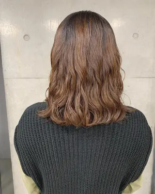 ミディアム パーマ ボブパーマコテ巻き風 パーマNo1深江秀平のヘアスタイル