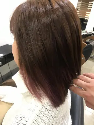 ミディアム カラー ヘアアレンジ 烏山 達也のヘアスタイル