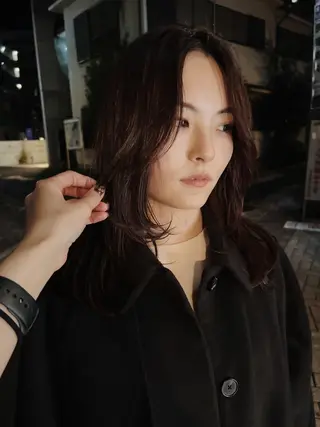 セミロング カラー パーマ ヘアアレンジ ショートヘア原宿 fifth コシのヘアスタイル