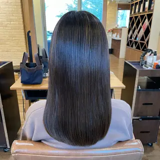 セミロング 髪質改善カラー＆ 縮毛矯正　石井良平のヘアスタイル