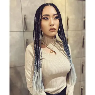 ミディアム カラー パーマ ヘアアレンジ メンズ キッズ BRAIDS💎愛子 大人ハイライト💎のヘアスタイル