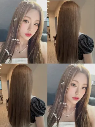 ロング ｢韓国風カラー ｣サナのヘアスタイル