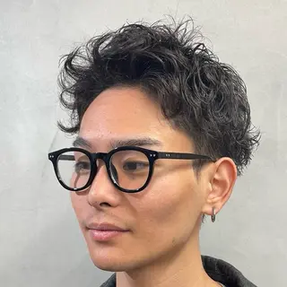ショート パーマ ヘアアレンジ メンズ fifth 石川 凪のヘアスタイル