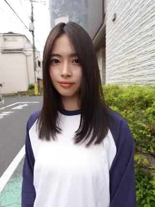 ミディアム カラー パーマ CEINE PATHのヘアスタイル