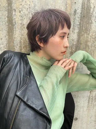 ショート カラー ショート/ボブ/ 心斎橋/宮脇美奈のヘアスタイル