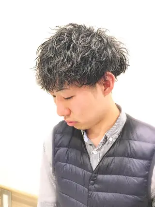ミディアム 予約1000件超 ✨メンズパーマのヘアスタイル