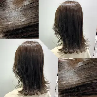 ミディアム カラー 韓国風ベージュ🤎 赤みなし🌿横浜🤎のヘアスタイル