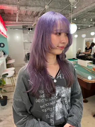 セミロング 💥ウルフカット デザインあんな💥のヘアスタイル