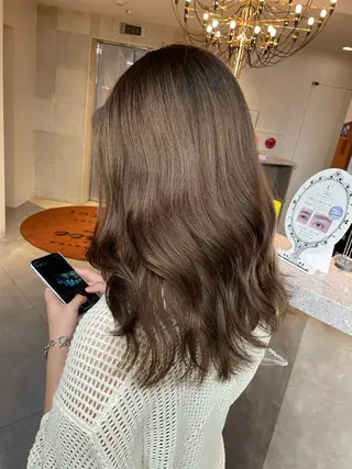 ロング カラー ヘアアレンジ 韓国×艶髪 さきのヘアスタイル
