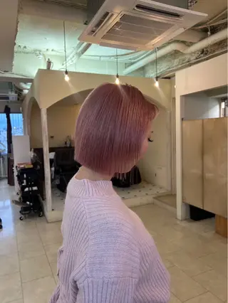 ショート カラー 🫧透明感ボブ/ ハイトーン.nanoのヘアスタイル