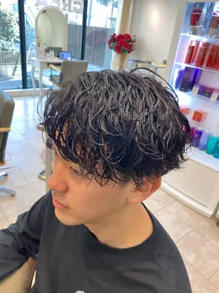 ショート パーマ 似合わせパーマ 渡辺尚暉のヘアスタイル
