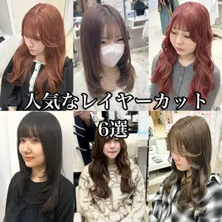セミロング 【髪質改善カラー】 瀧田嵐士🇰🇷のヘアスタイル